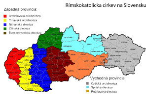 Rimskokatolicke diecezy na Slovensku - rozdelenie zo 14.2.2008